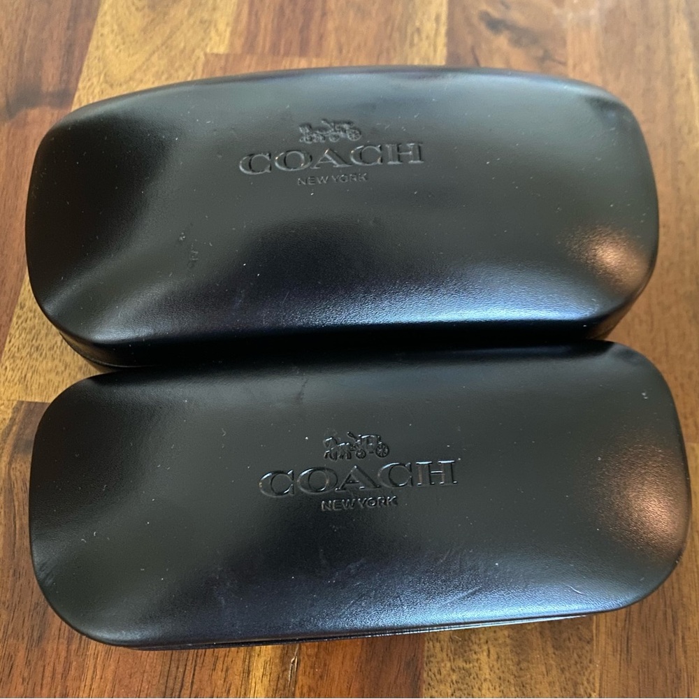 Coach Sleek Black Eyeglass Case Set